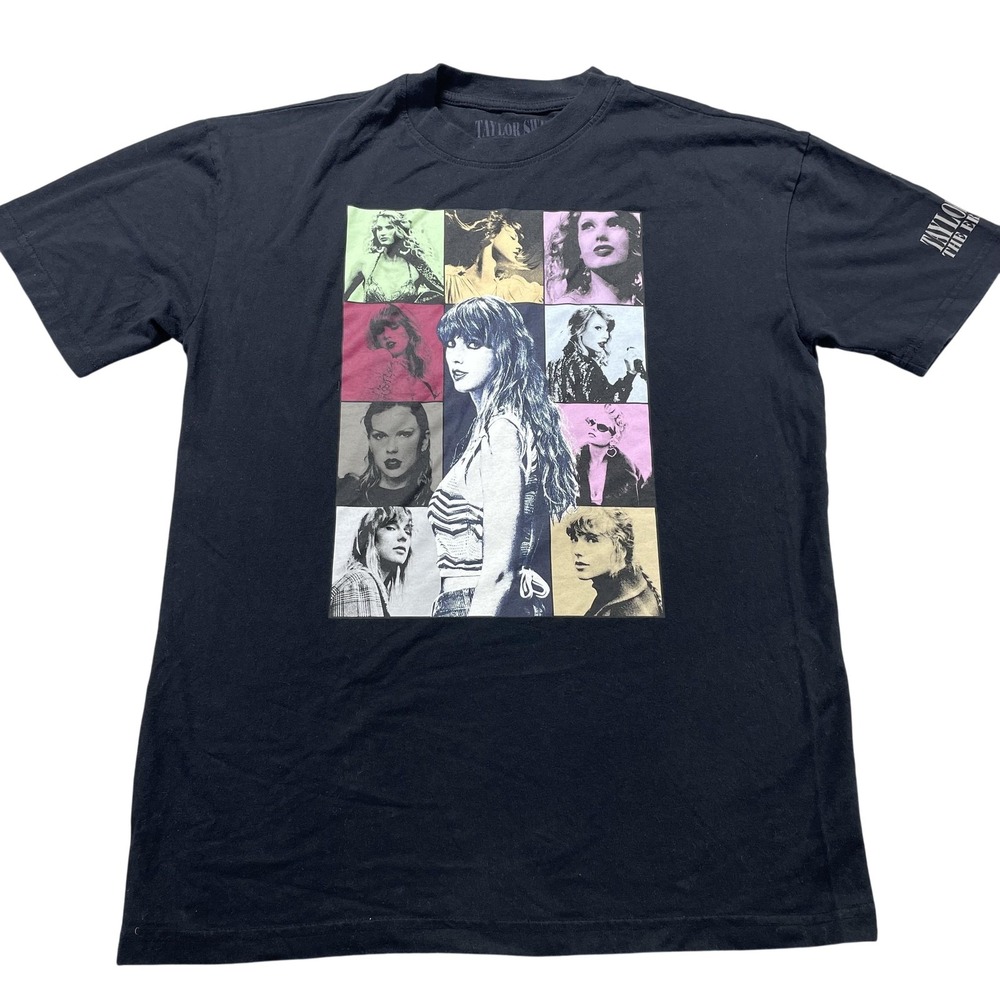 Taylor Swift Shirt Mens XS Black The Eras Tour Multi Era Graphic Concert Tee